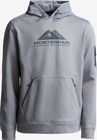 Sweat-shirt MONTERRAIN en gris : devant