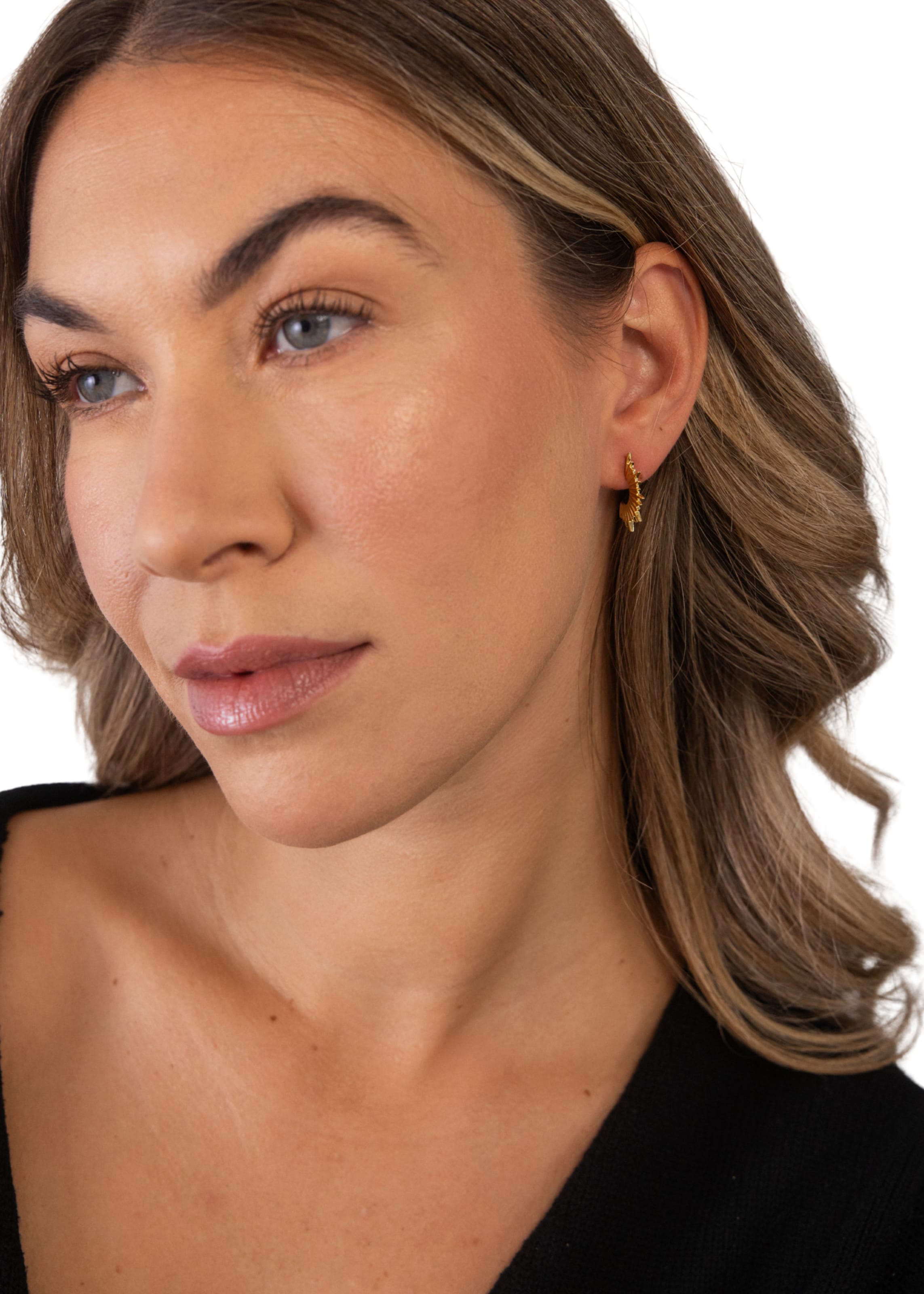 PURELEI Earrings 'Soleil' in Gold: front