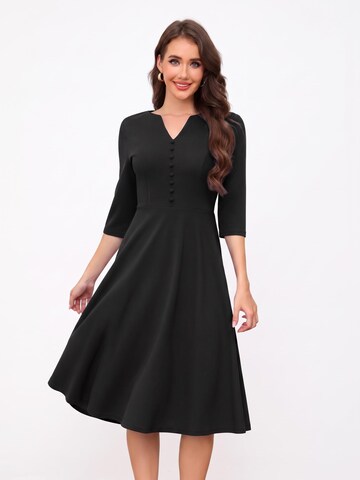 Zapaka Cocktail Dress in Black: front