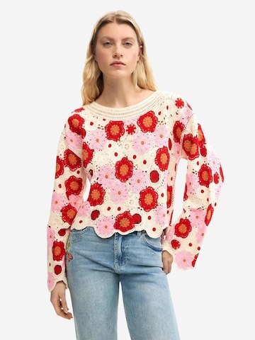 Desigual Sweater 'JERS_NORUEGA 26SWJF38' in Beige: front