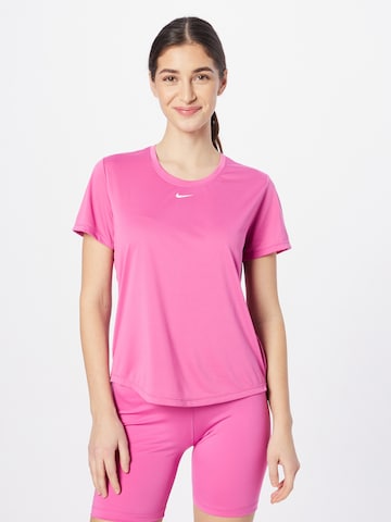 NIKE Функциональная футболка в Ярко-розовый: спереди