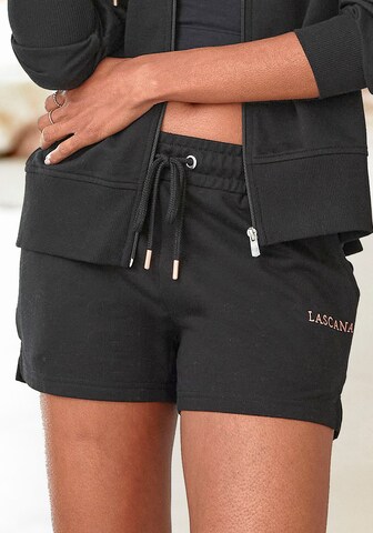 LASCANA Regular Trousers in Black