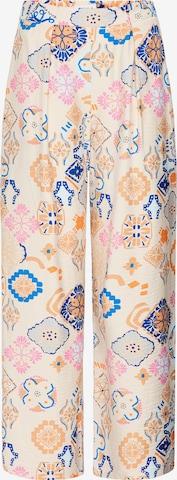 ICHIWide Leg/ Široke nogavice Hlače s naborima 'IHLANCIE' - bež boja: prednji dio