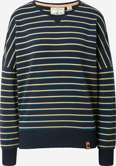 Fli Papigu Sweater majica 'Der 9' u tirkiz / tamno plava / žuta, Pregled proizvoda