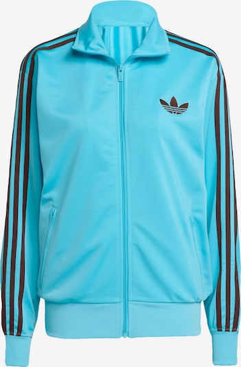 ADIDAS ORIGINALS Veste de survêtement 'Adicolor Classic Firebird' en bleu clair / brun foncé, Vue avec produit