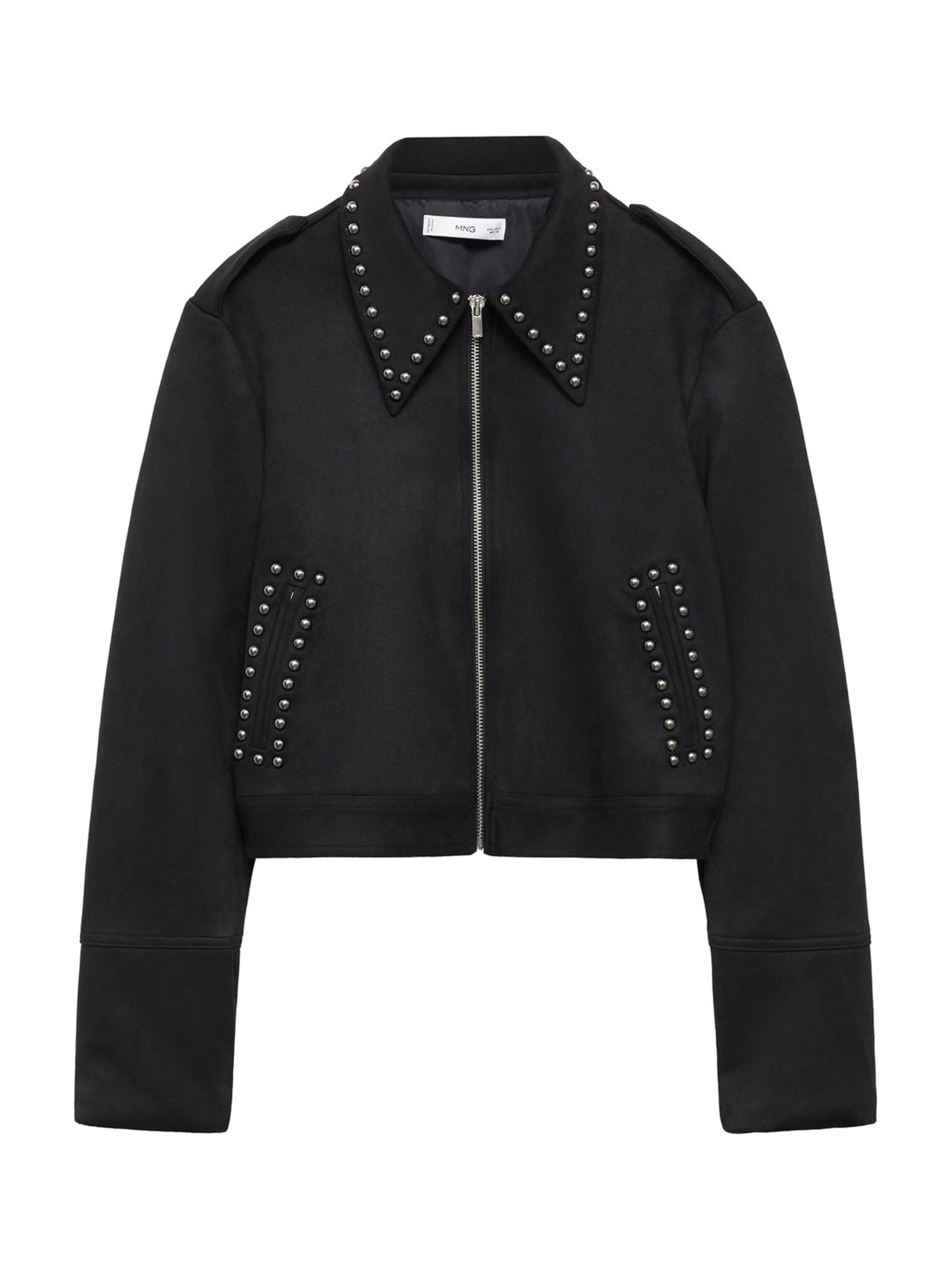 MANGO Jacke 'Texaco' in Schwarz: Vorderseite