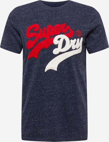 T-Shirt Superdry en bleu : devant