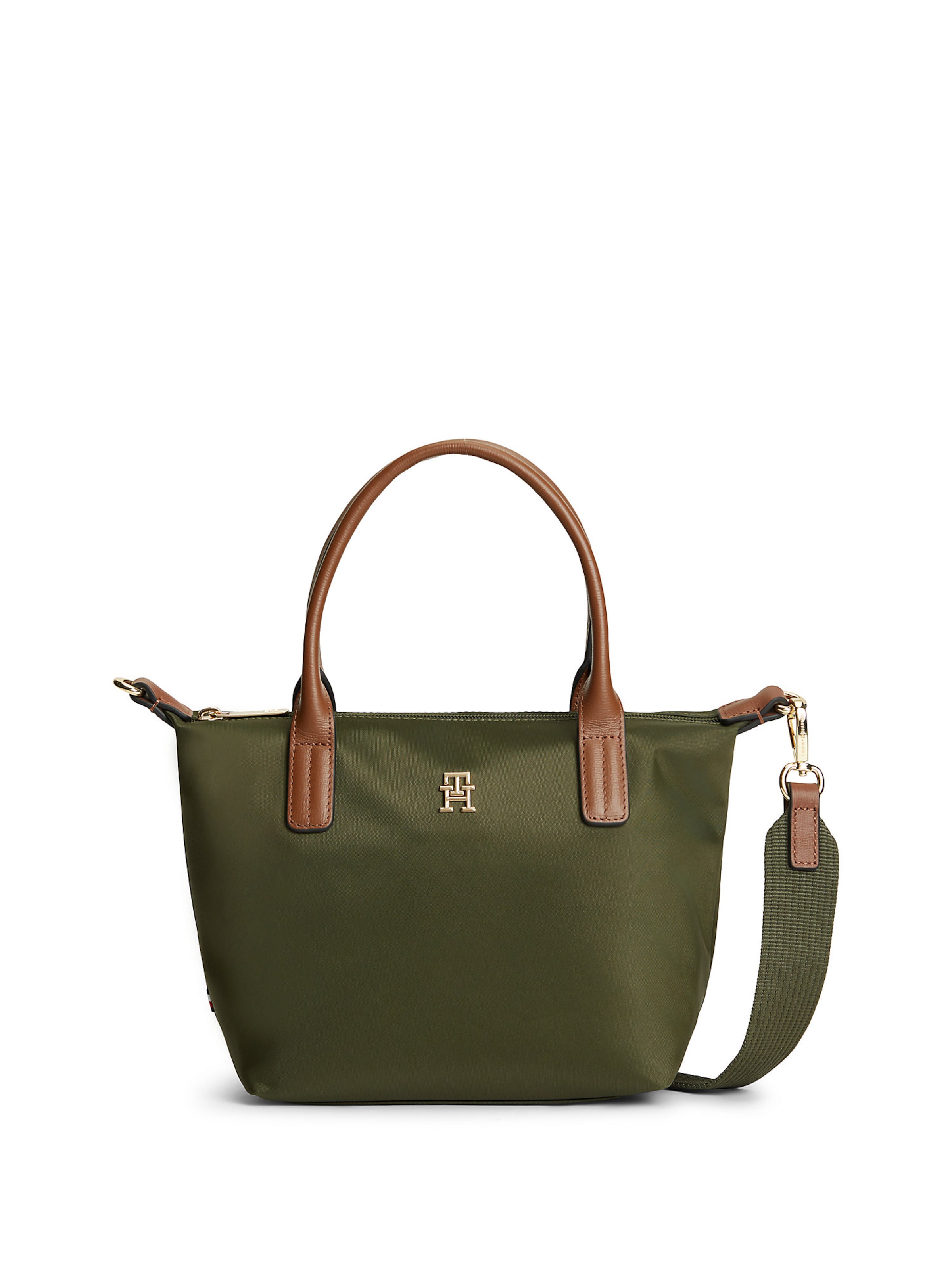 TOMMY HILFIGER Handbag 'Popette' in Green: front