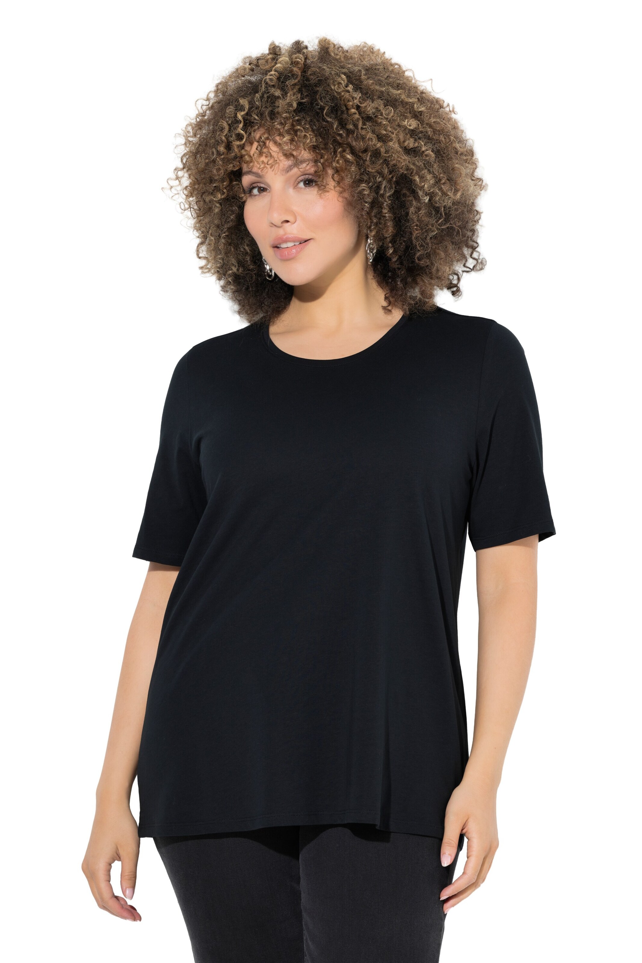 Ulla Popken Shirt in Black: front