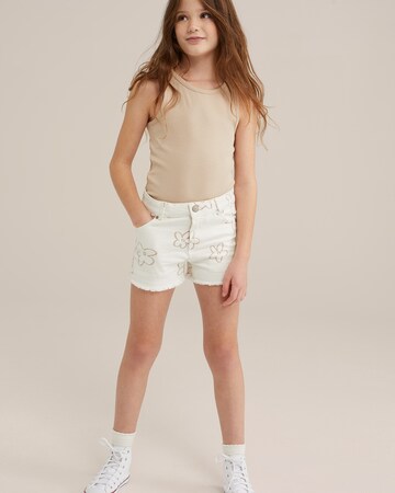 WE Fashion Слим Джинсы в Белый