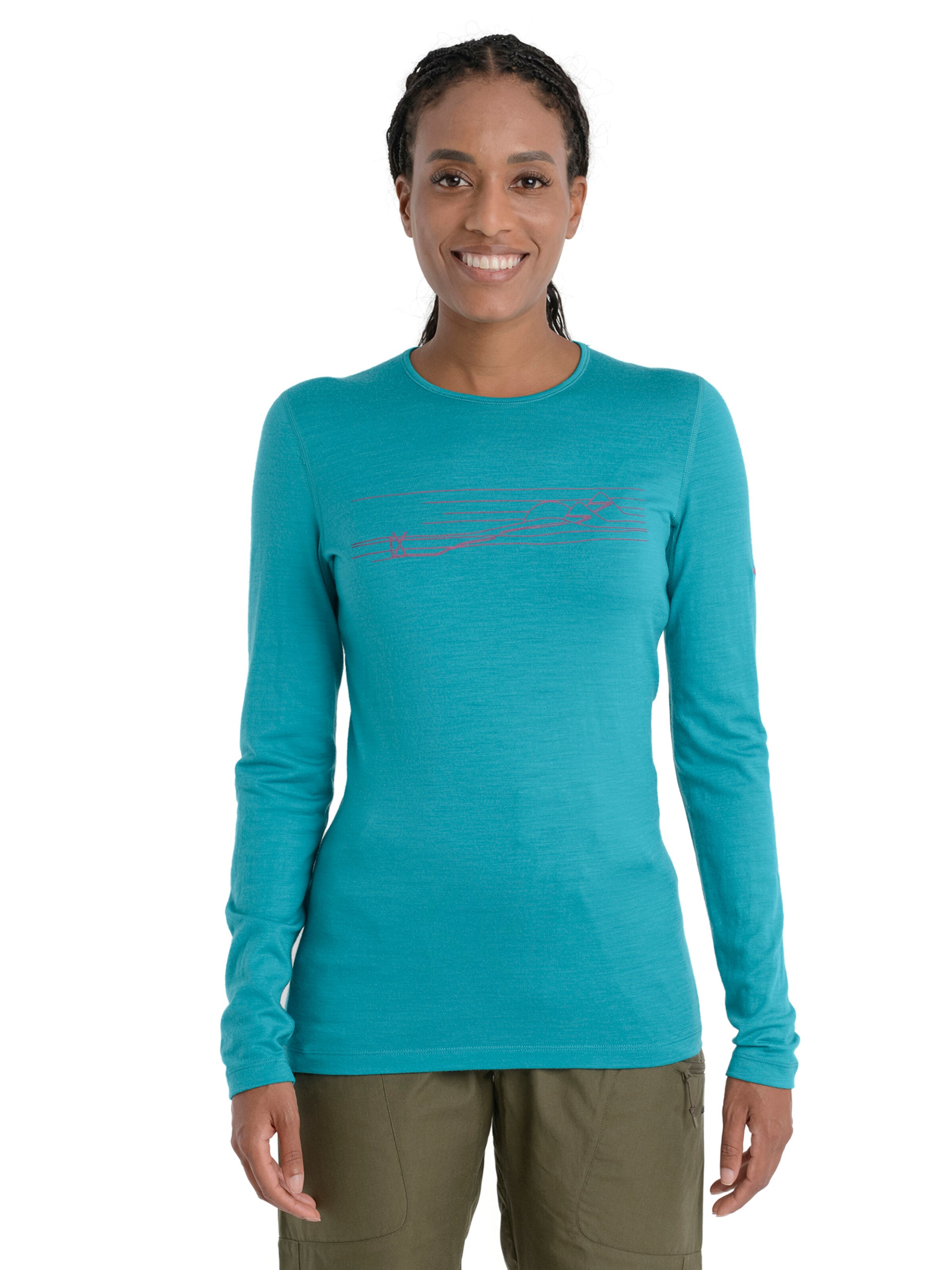 ICEBREAKERTehnička sportska majica 'Oasis' - crna boja: prednji dio