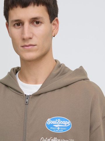 !Solid - Sudadera con cremallera ' SDTruxton ' en marrón