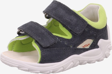 SUPERFIT - Zapatos abiertos 'Flow' en gris: frente