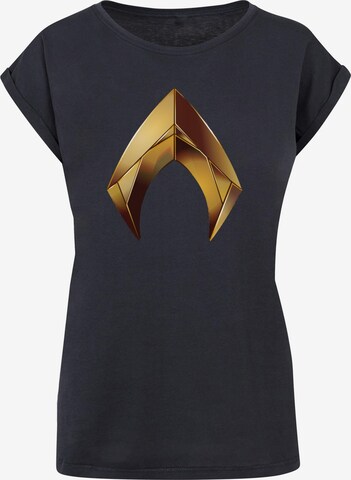 ABSOLUTE CULT Shirt 'Aquaman - Emblem' in Blauw: voorkant