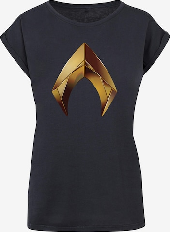 ABSOLUTE CULT T-Shirt  'Aquaman - Emblem' in Blau: predná strana