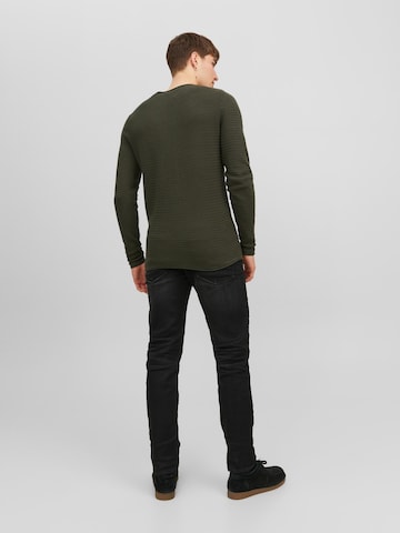 JACK & JONES Sweter 'Miguel' w kolorze zielony