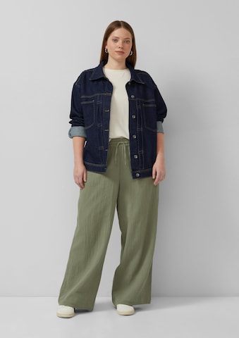 Wide Leg Pantalon QS en vert