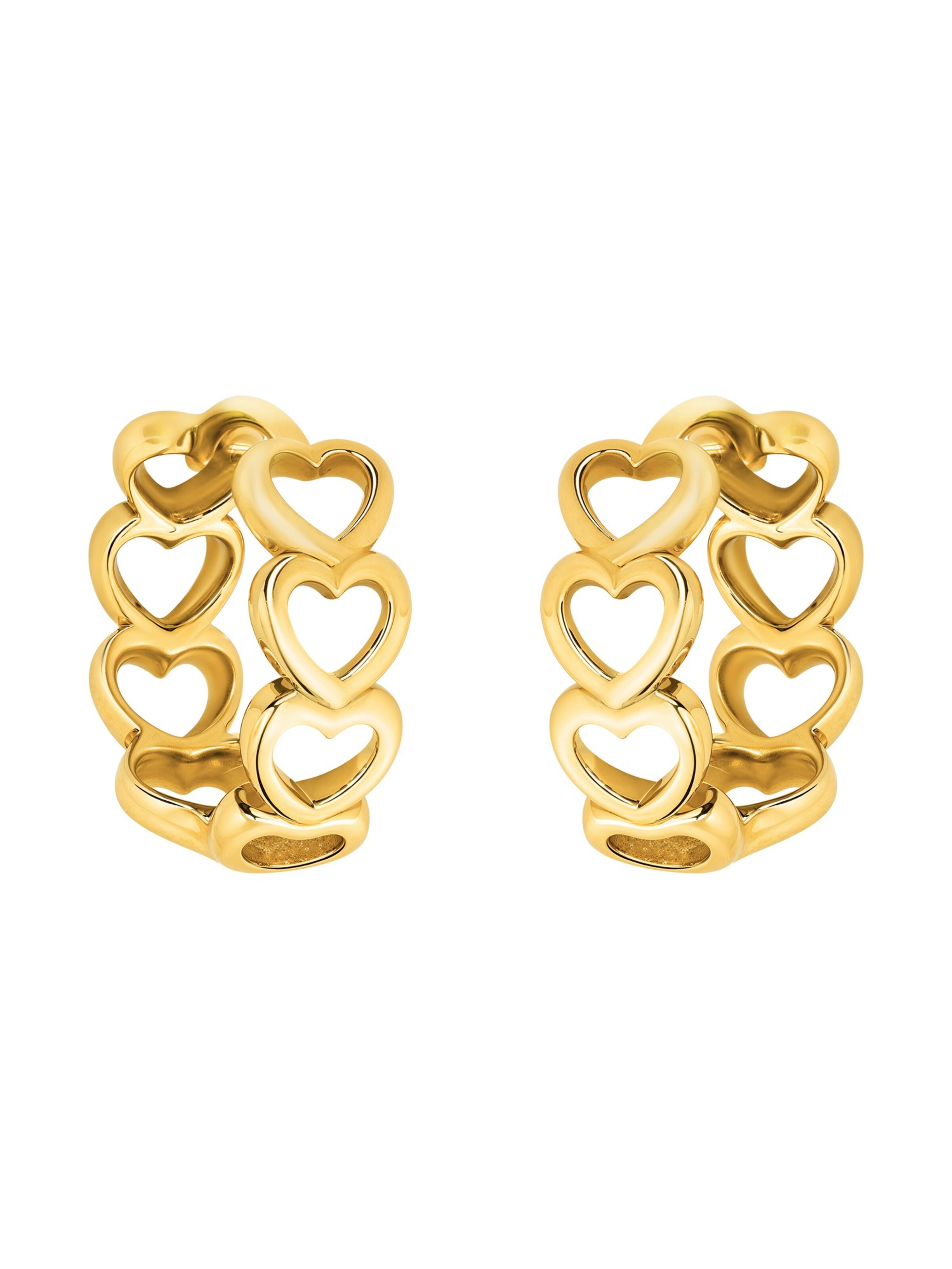 Sofia Milani Ohrringe 'Hearts'‌‌‌‌‌‌‌ in Gold: Vorderseite