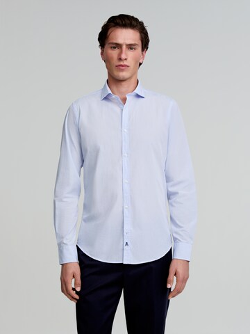 Scalpers Regular Fit Hemd 'Fancy' in Blau: Vorderseite