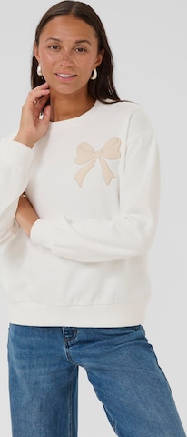 Sweat-shirt 'Elenora' Kaffe en blanc : devant