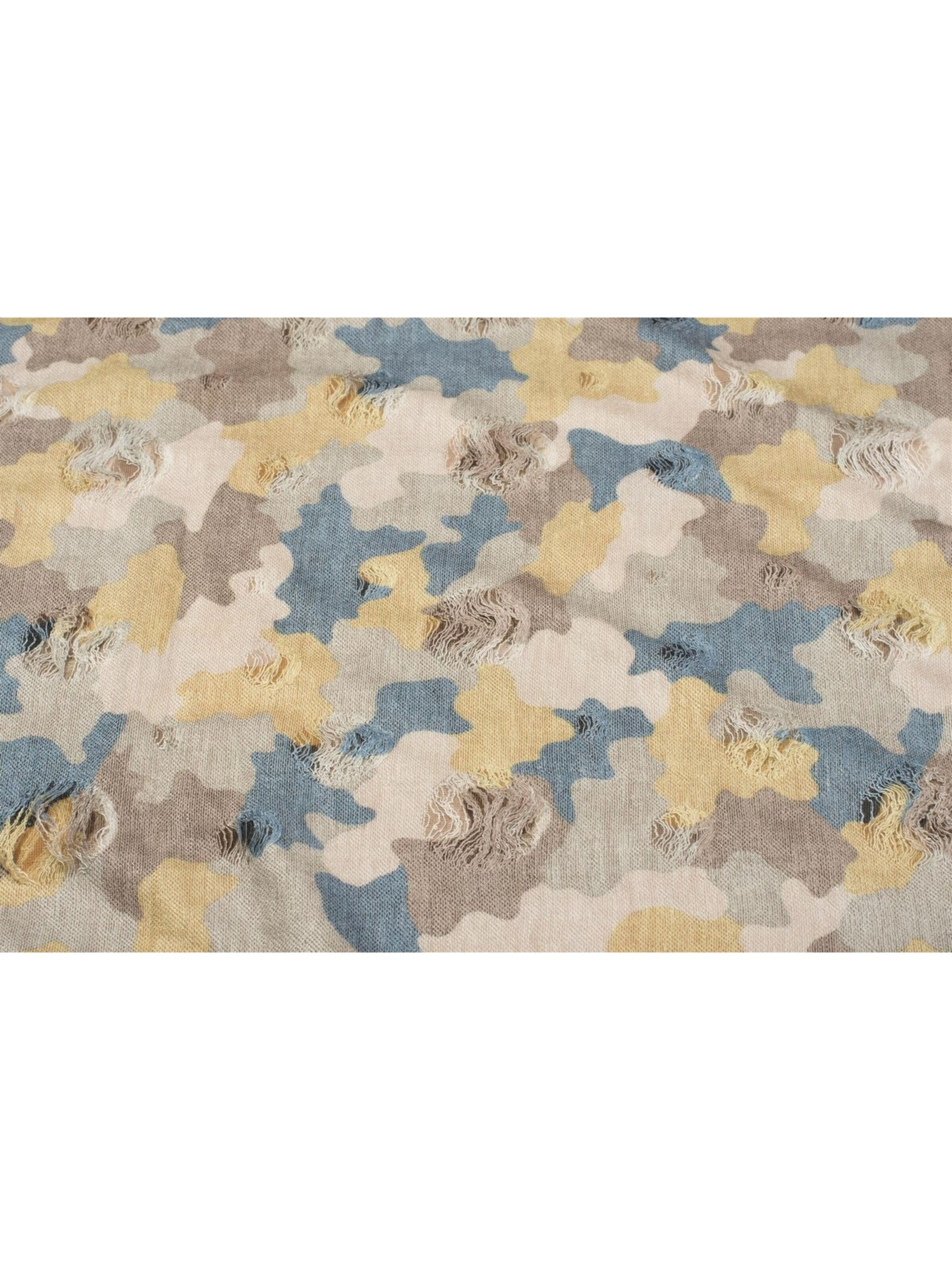 styleBREAKER Schlauchschal 'Destroyed Loop mit Camouflage Muster'‌ in Gelb