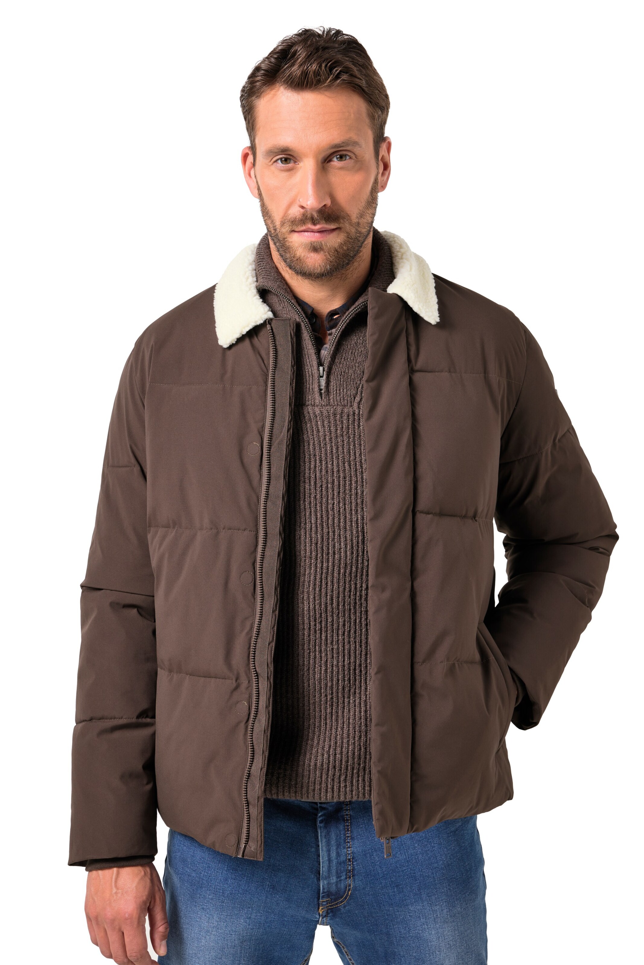 JP1880 Winter Jacket in Brown: front