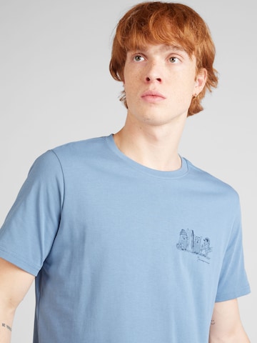 KnowledgeCotton Apparel Shirt in Blauw