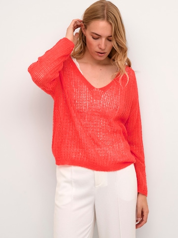 Pull-over 'Clara' Cream en rouge : devant