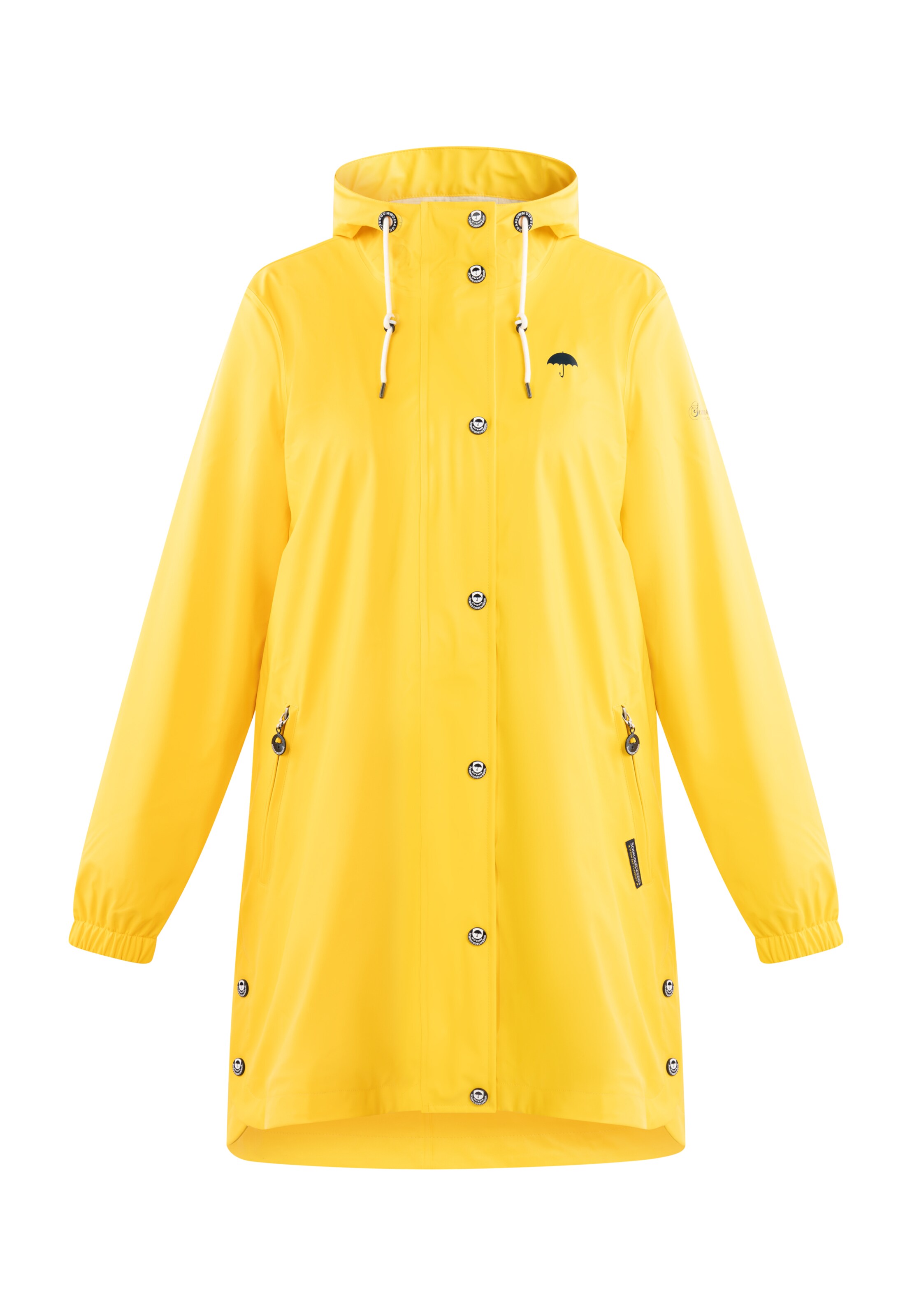 Manteau fonctionnel Schmuddelwedda en jaune : devant