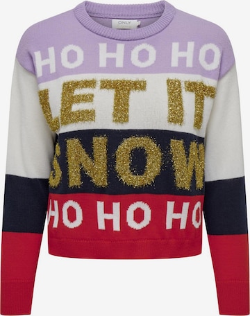 ONLY - Pullover 'XMAS DACHING' em mistura de cores: frente