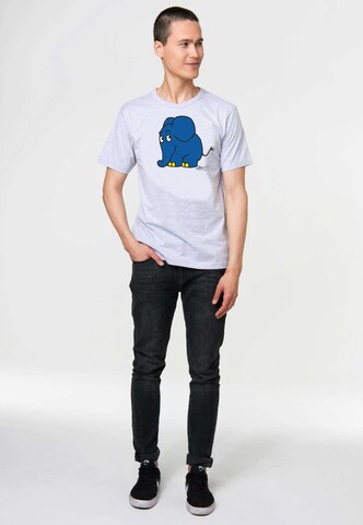 LOGOSHIRT T-Shirt 'Die Sendung mit der Maus - Elefant' in Grau