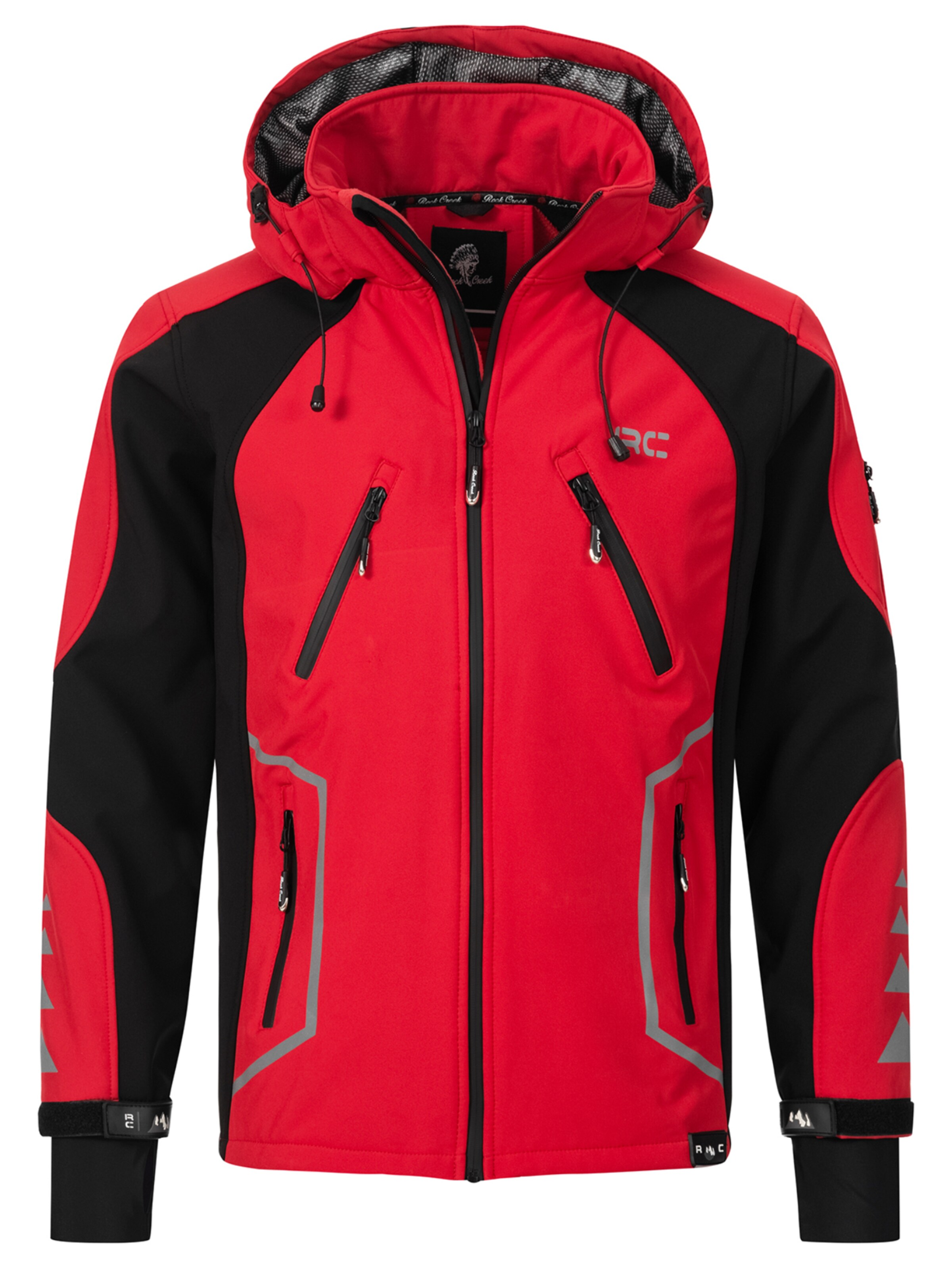 Rock Creek Outdoorjacke in Rot: Vorderseite