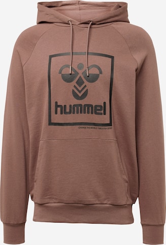 Sweat de sport Hummel en marron : devant