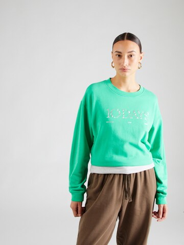 Sweat-shirt 10Days en vert : devant