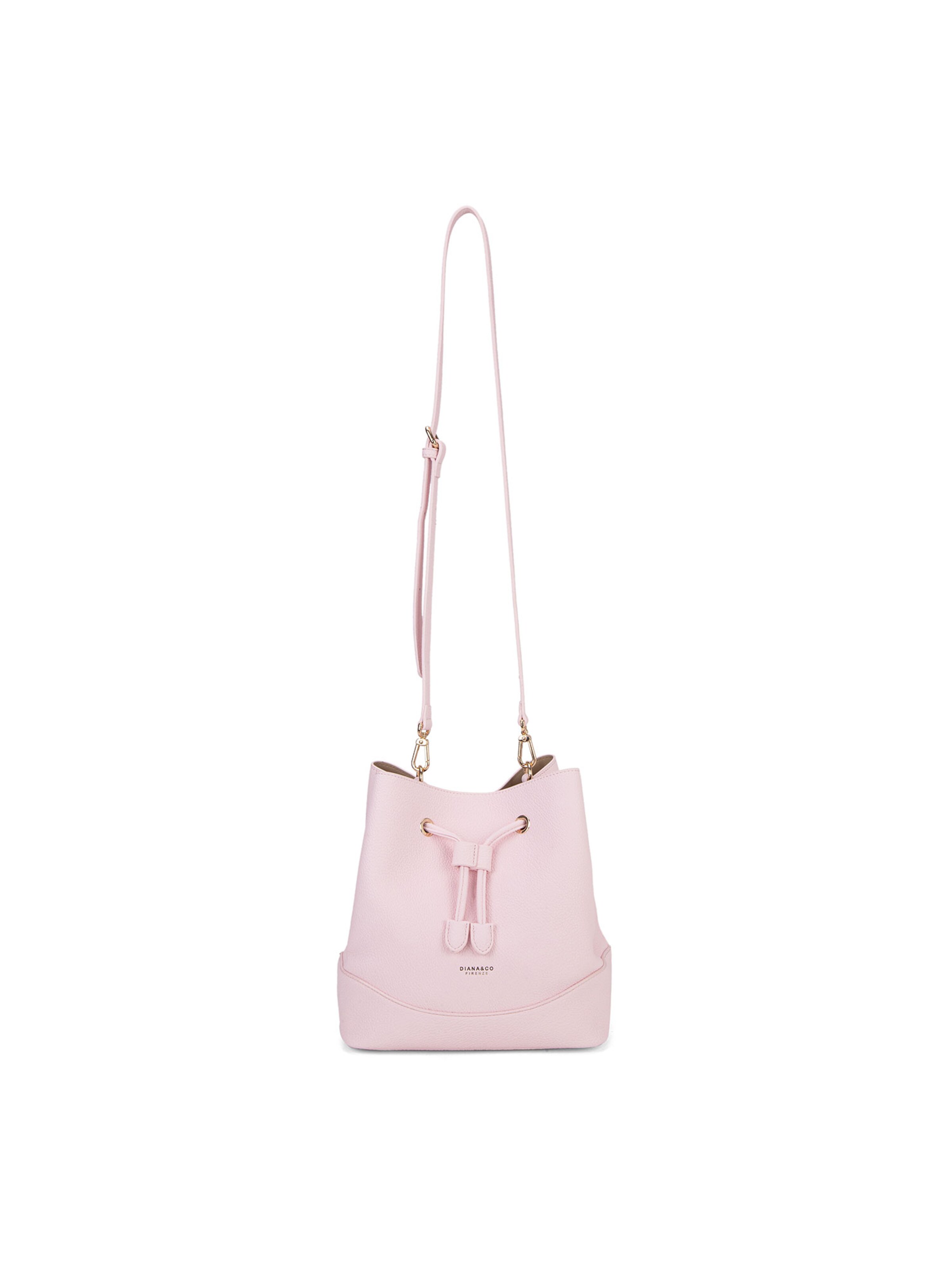 Borsa a mano 'Borsa a Mano Donna Vegan Leather con Coulisse e Tracolla Rimovibile' di Diana&Co. in rosa