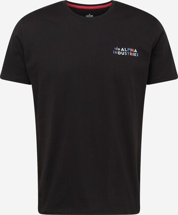 T-Shirt ALPHA INDUSTRIES en noir : devant