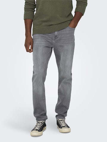 Only & Sons Slimfit Jeans 'ROPE' in Grijs: voorkant