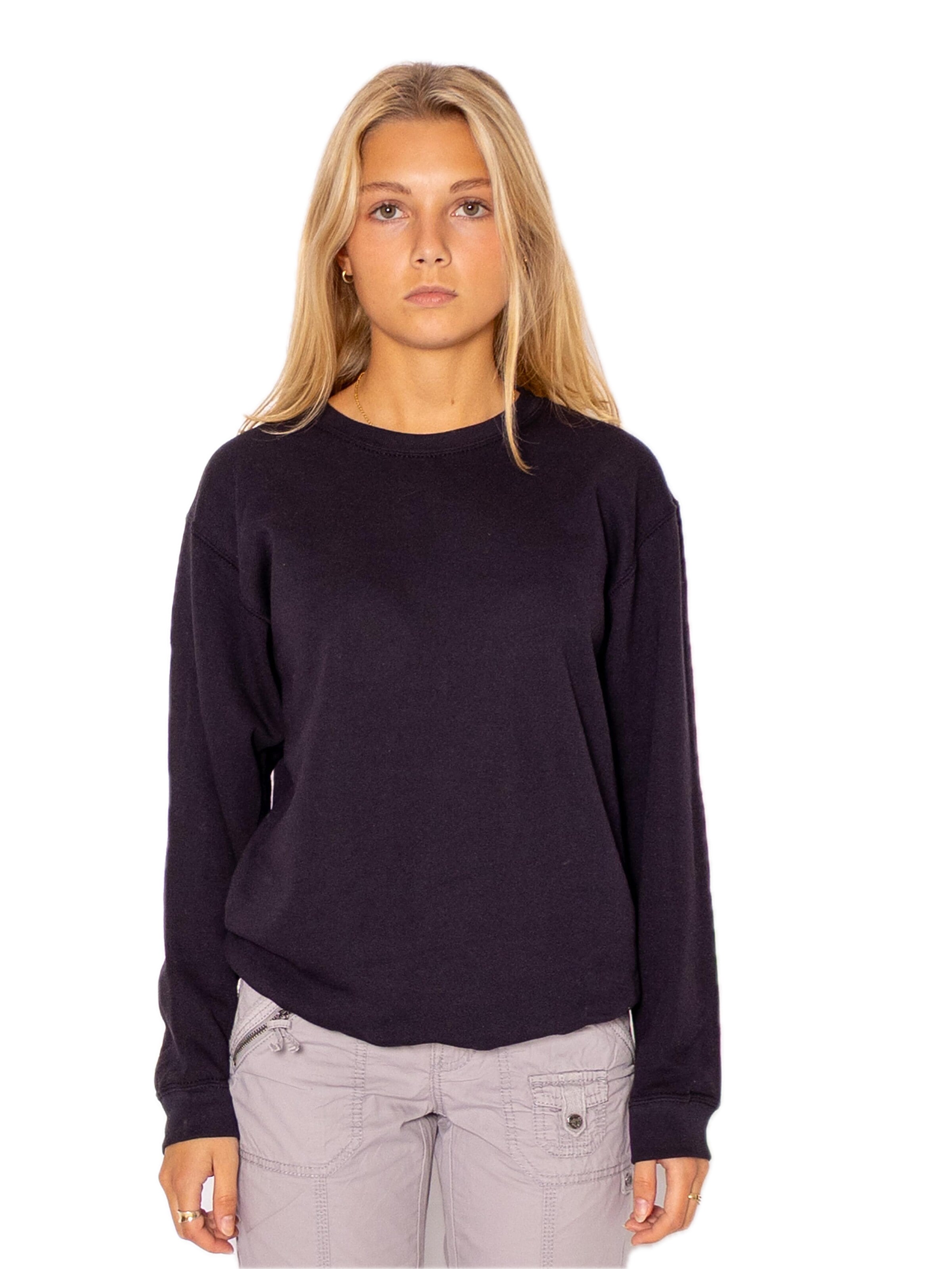 Felpa 'Crewneck sweatshirt' di FRUIT OF THE LOOM in nero