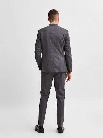 SELECTED HOMME Slim fit Business-colbert 'TIMELOGAN' in Grijs