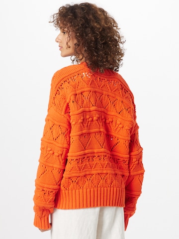Y.A.S Gebreid vest 'Lovina' in Oranje