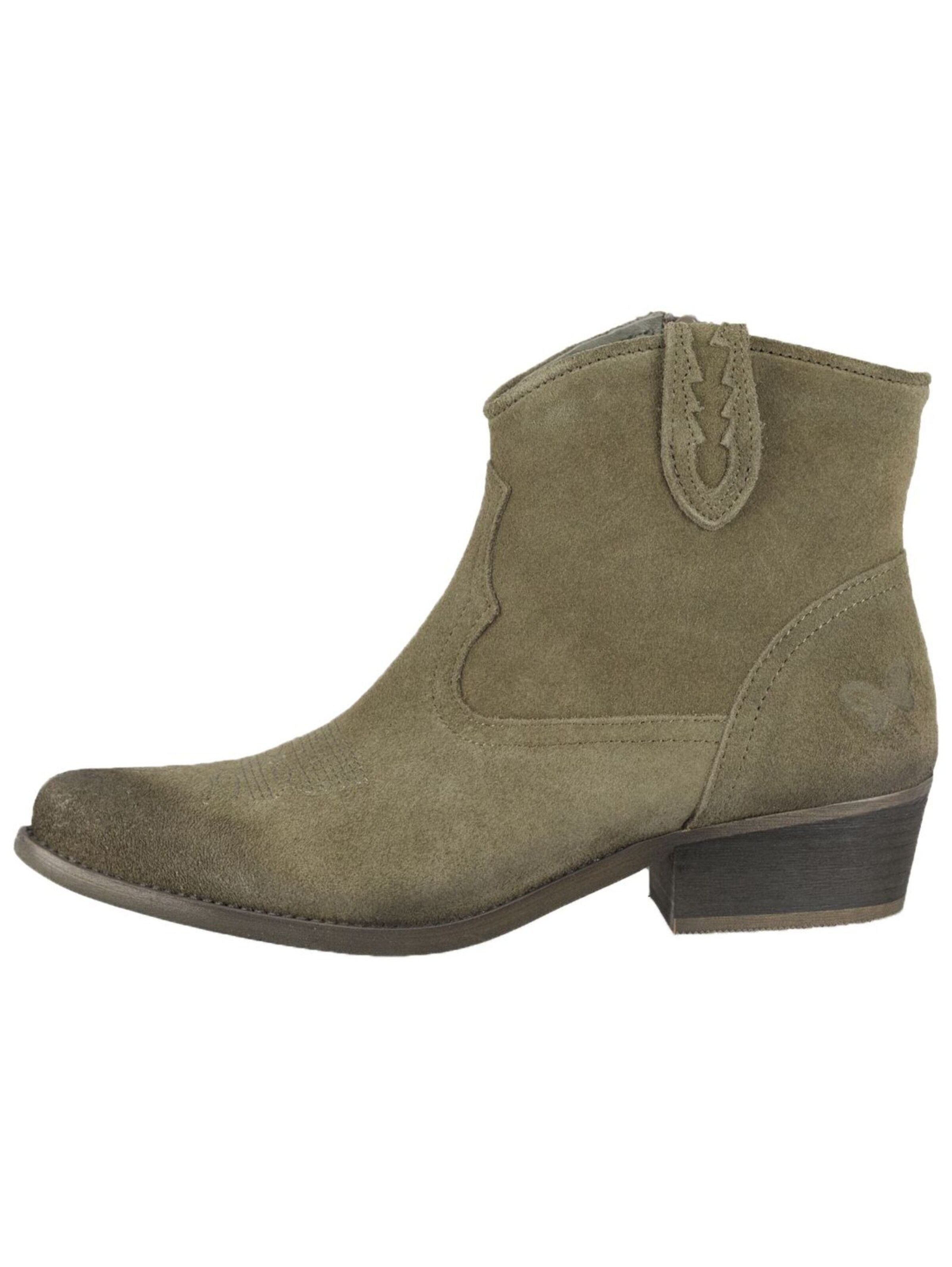 Felmini Wide Fit Cowboy Boots in Green