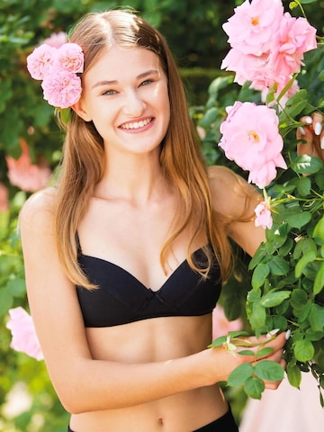 Key T-shirt Bra 'Biustonosz TBC 024' in Black
