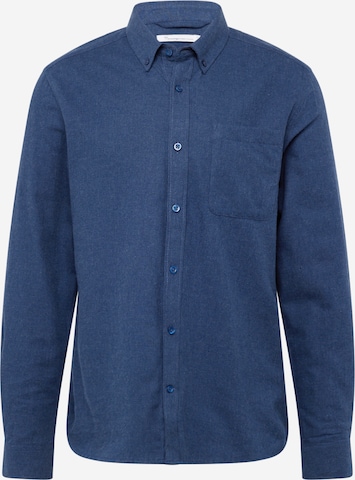 KnowledgeCotton Apparel Hemd in Blau: Vorderseite
