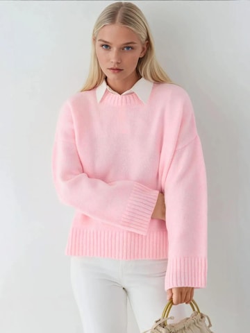 Pullover extra large di Hiccup in rosa: frontale