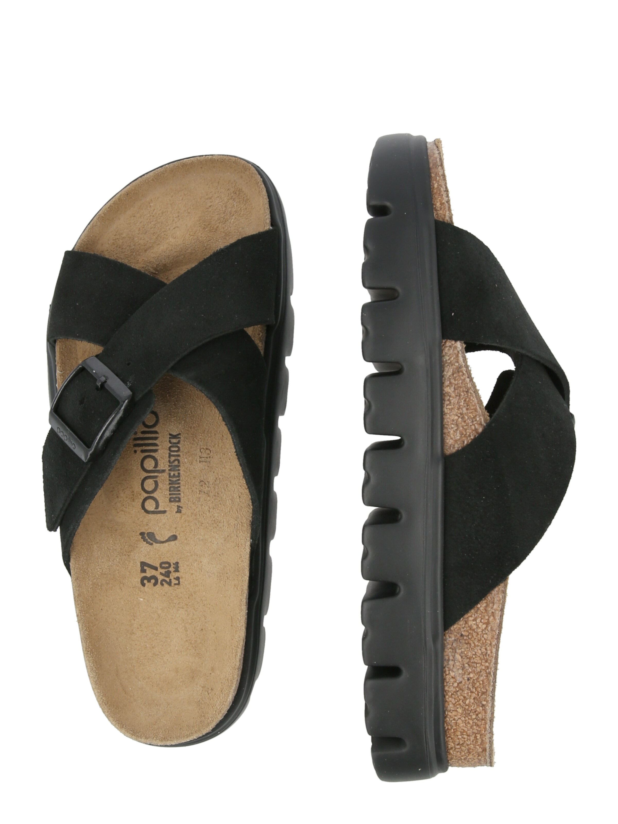 BIRKENSTOCK Plätu 'Siena', värv must