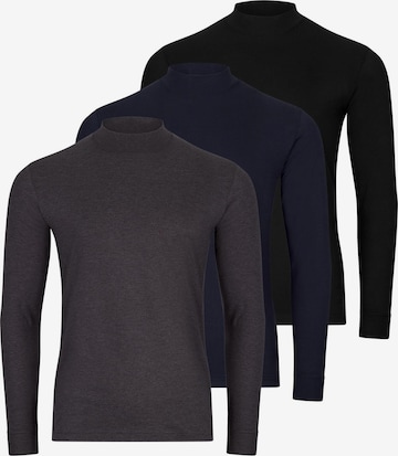 Ragman Shirt 'Basic' in Blauw: voorkant