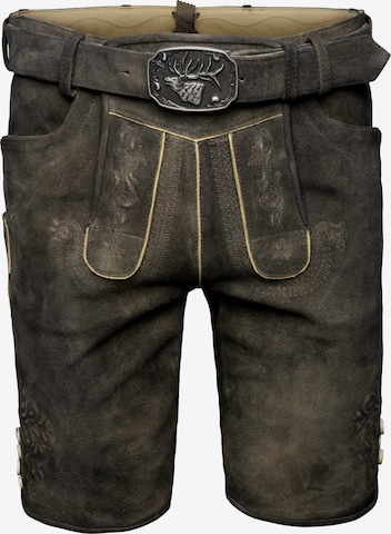 SPIETH & WENSKY - Regular Calças tradicionais 'Erno' em castanho: frente