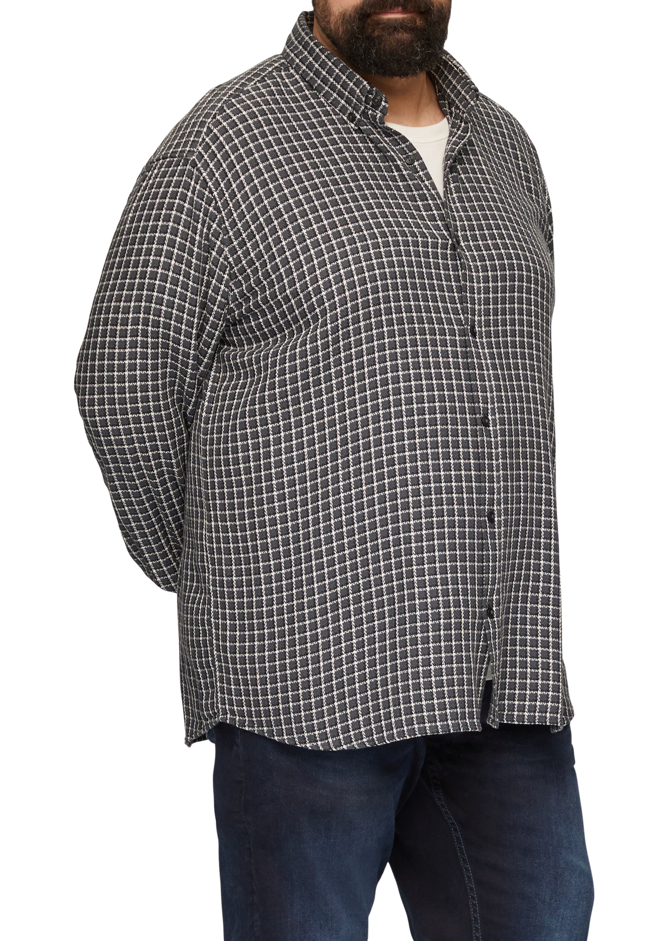 s.Oliver Men Big Sizes Regular Fit Hemd in Grau