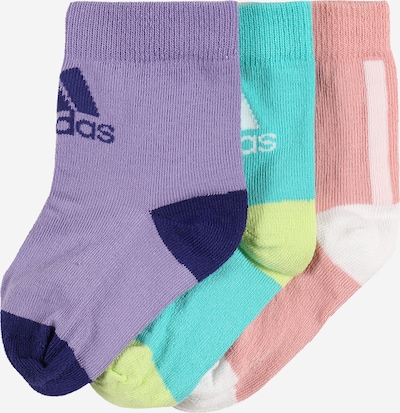 ADIDAS PERFORMANCE Athletic Socks in Turquoise / Lime / Mauve / Rose / Wine red, Item view