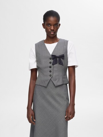 SELECTED Weste in Grau: Vorderseite